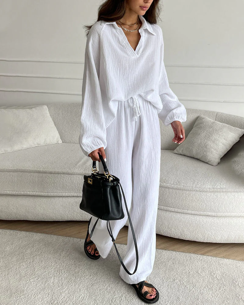 NURSEL - KOMBINATION AUS BLUSE UND WEITER HOSE