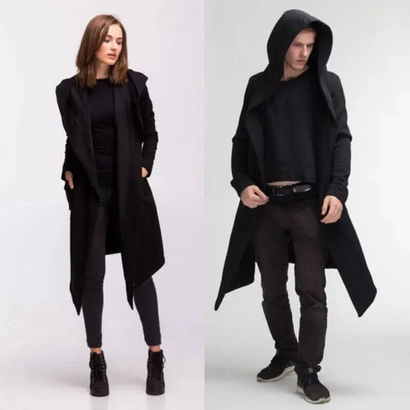 Offene Strickjacke Cape Mantel mit Kapuze für Männer Frauen - Image 2