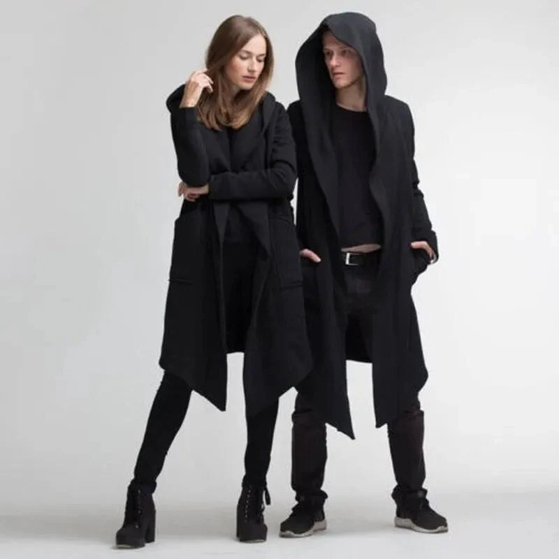 Offene Strickjacke Cape Mantel mit Kapuze für Männer Frauen - Image 5