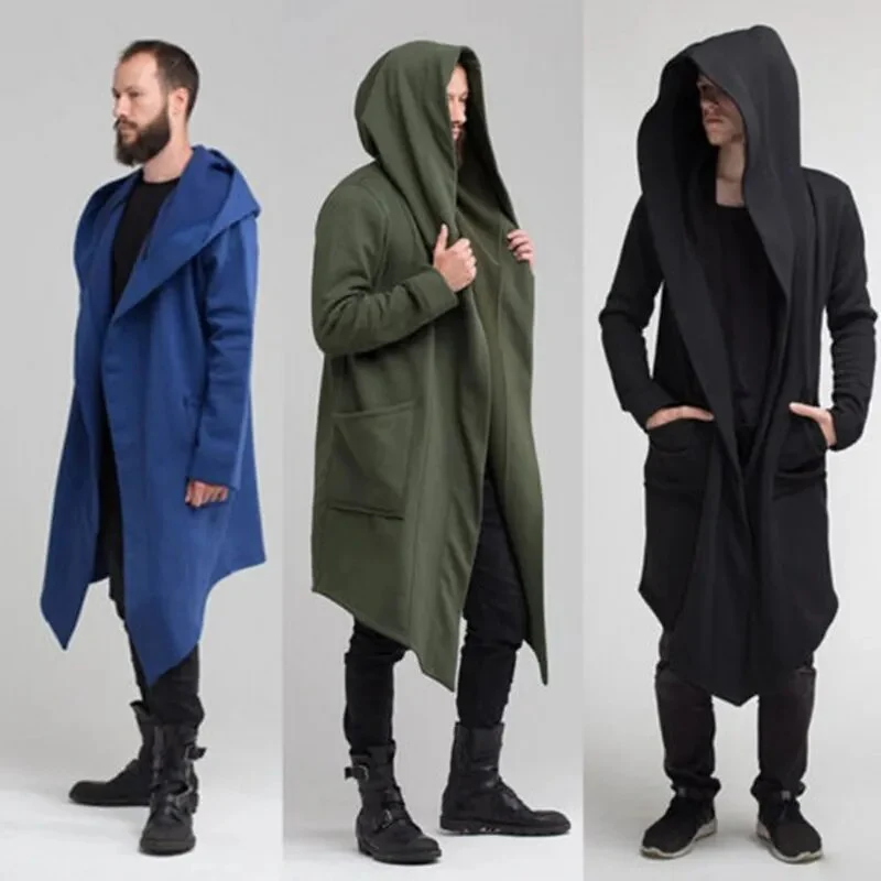 Offene Strickjacke Cape Mantel mit Kapuze für Männer Frauen - Image 6