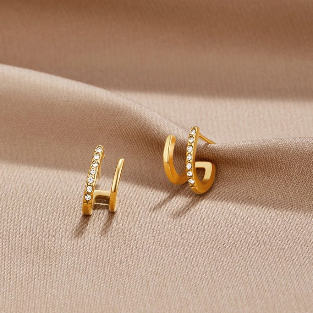 Ohrhänger aus 18K Gold mit Griffkristallen