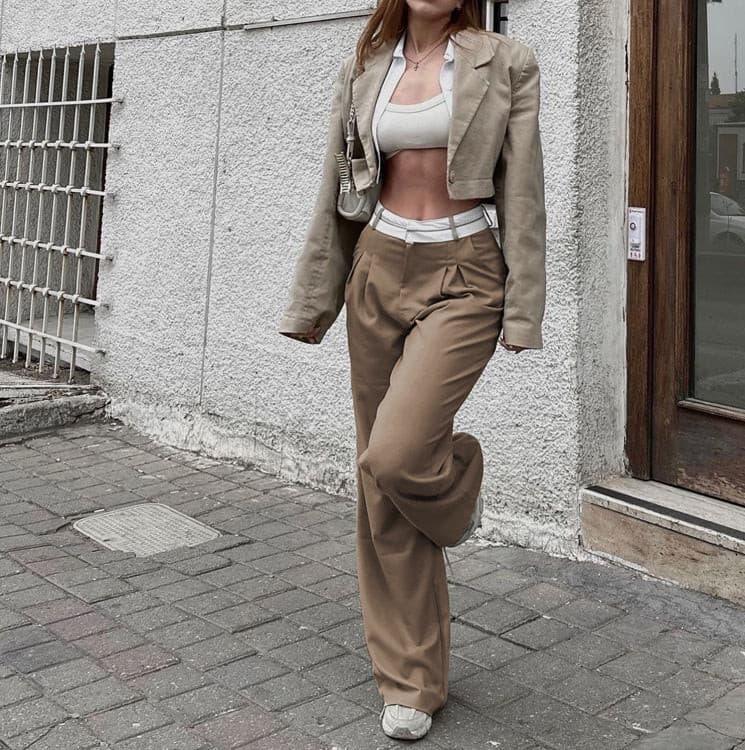 Olga Hochtaillierte Hose mit Weitem Bein - Image 2