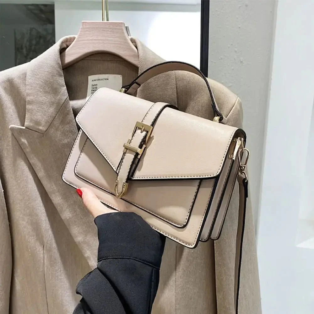 Olive Flap Leder-Umhängetasche - Image 4