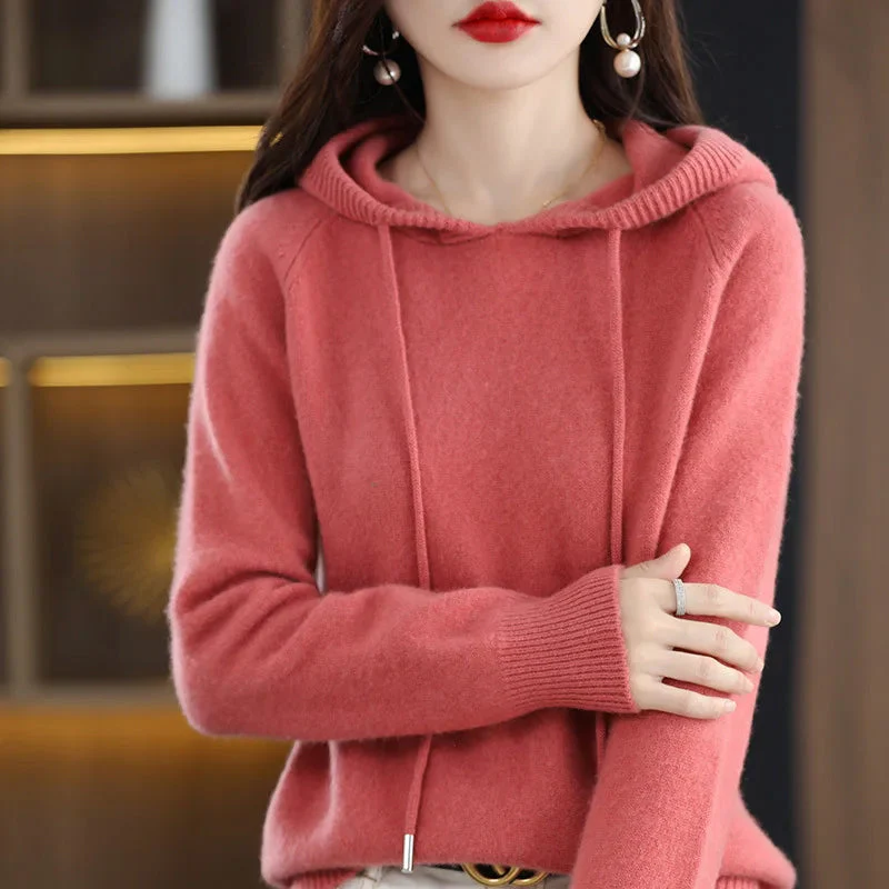 Olivia Klein Gestrickter Pullover mit Kapuze - Image 2