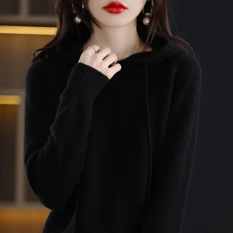 Olivia Klein Gestrickter Pullover mit Kapuze - Image 5