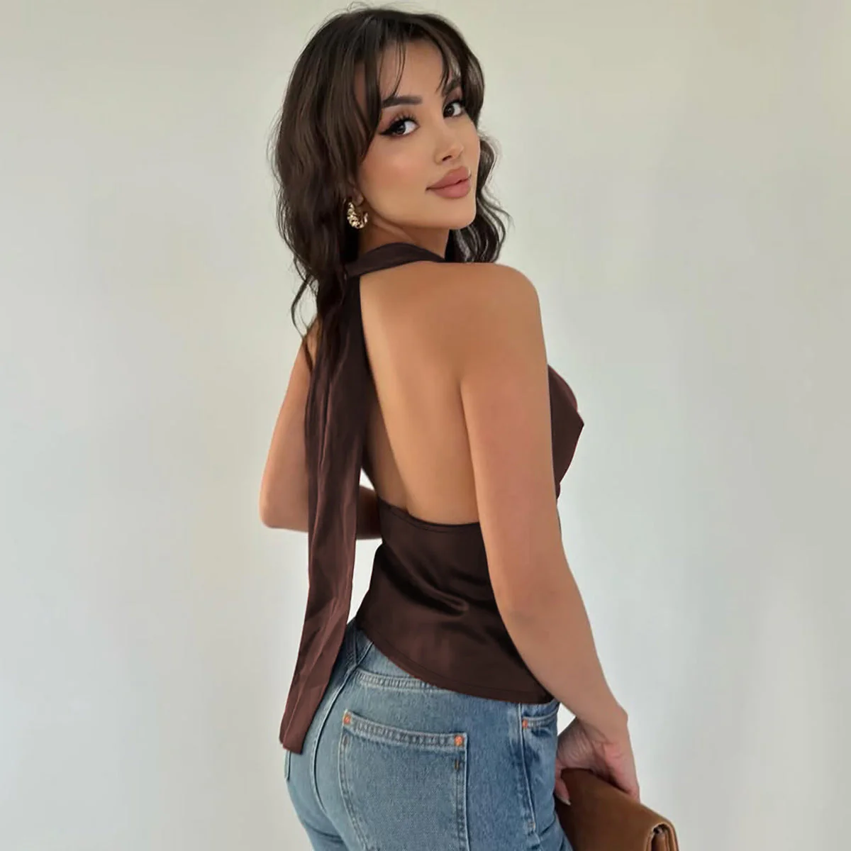 Ophelie | Neckholder-Top mit drapiertem Ausschnitt