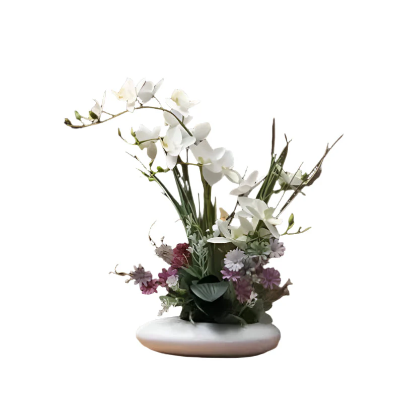 OrchidElegance künstliches Orchideensortiment – Lebensechte Blumenarrangement in einer modernen Vase - Image 5