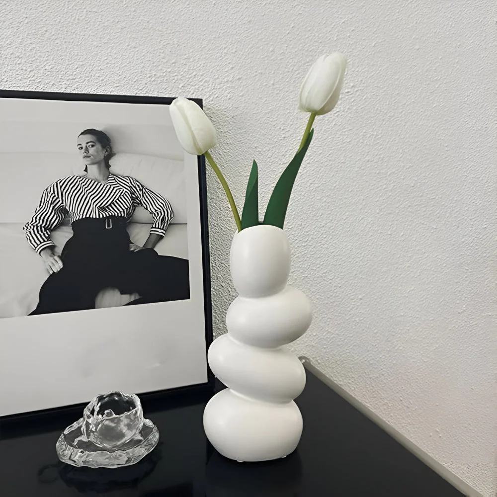 OvaForm Skulpturale Keramikvase – Große eiförmige moderne Mittelpunktdekoration - Image 2