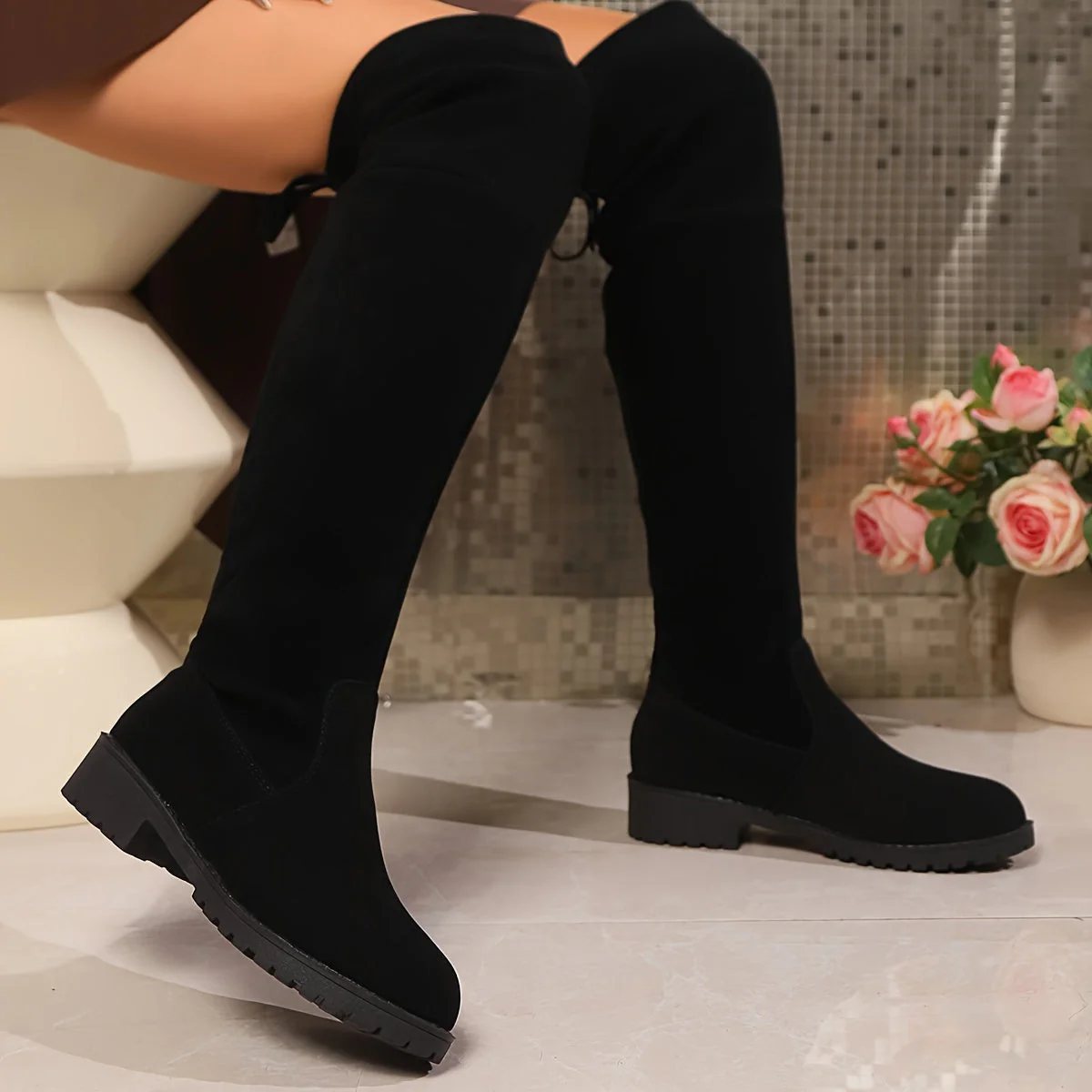 Overknee Stiefel Damen | Plateausohle - Image 4