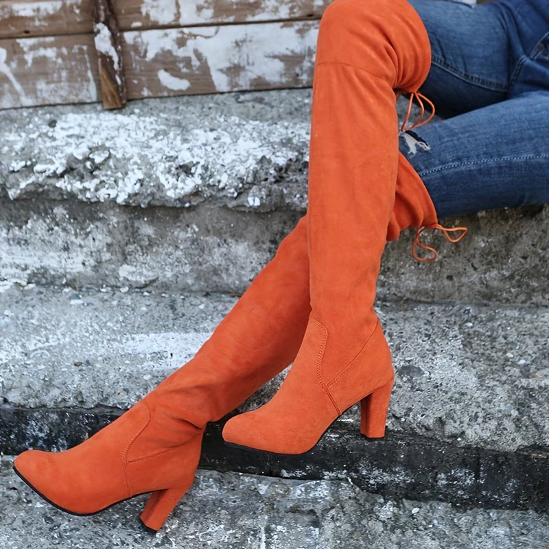 Overknee Stiefel Damen | Überkniehoher Schaft mit Slip-On - Image 5