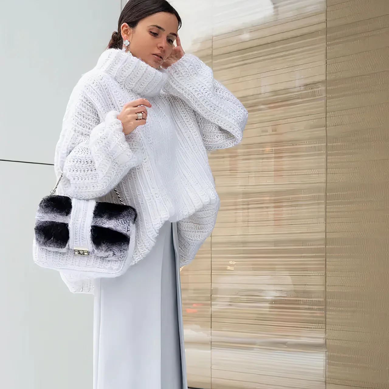 Oversize Strick Rollkragenpullover - Image 4