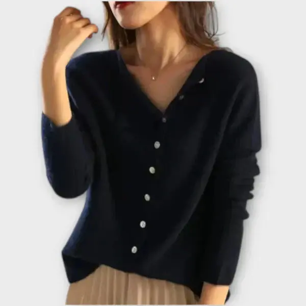 Paige – Weicher Cardigan mit asymmetrischer Knopfleiste - Image 3