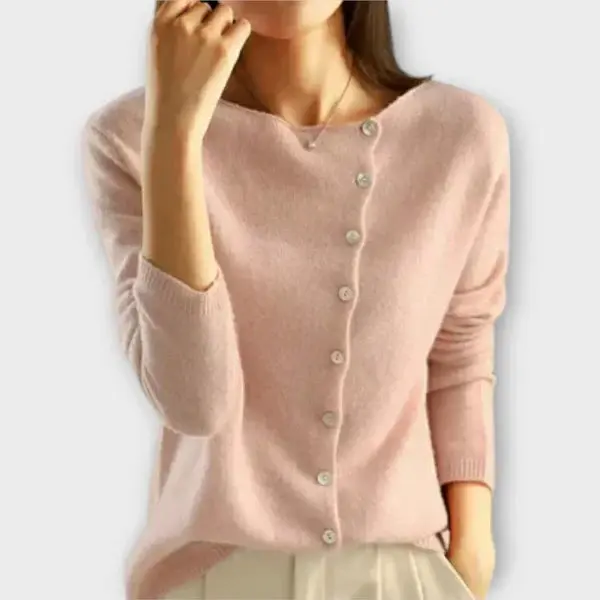 Paige – Weicher Cardigan mit asymmetrischer Knopfleiste - Image 5