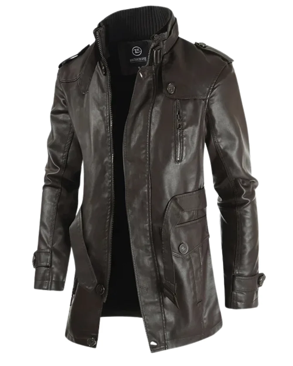 Paulin® | Elegante lange Motorradlederjacke - Image 8