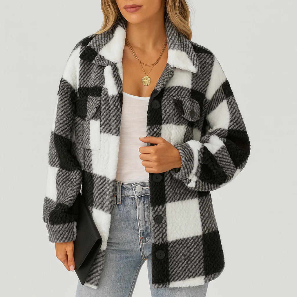 Pauline | Damen Plüsch Fleece Winterjacke - Image 2