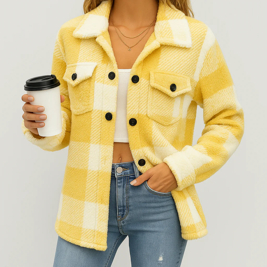 Pauline | Damen Plüsch Fleece Winterjacke - Image 4
