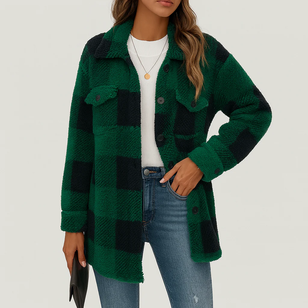 Pauline | Damen Plüsch Fleece Winterjacke - Image 5