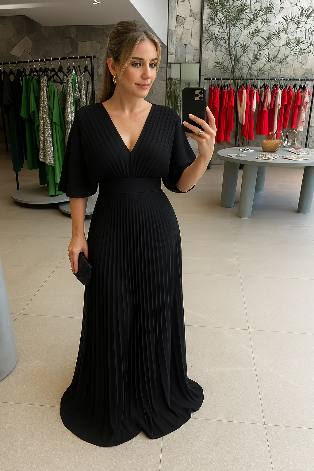 Paya | Elegantes Midikleid mit V‑Ausschnitt - Image 3