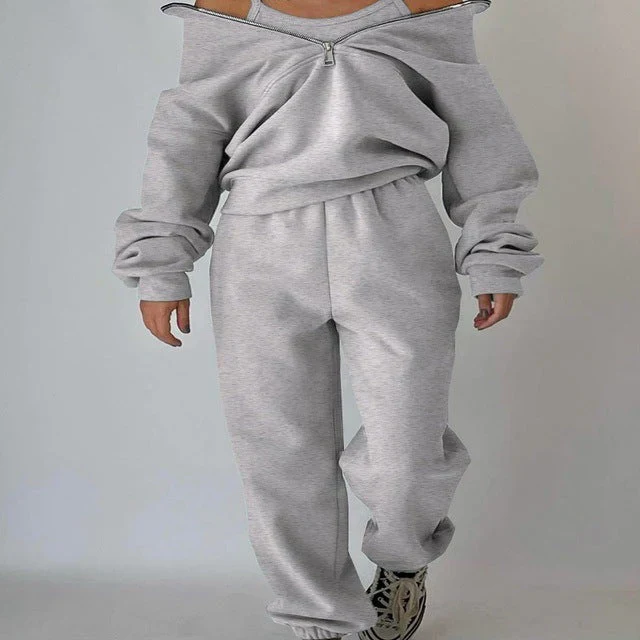 Peja - sweatshirt und hose für damen bekleidung mit reiß verschluss - Image 4