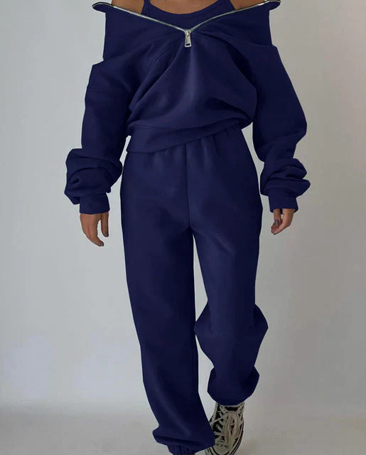 Peja - sweatshirt und hose für damen bekleidung mit reiß verschluss - Image 5