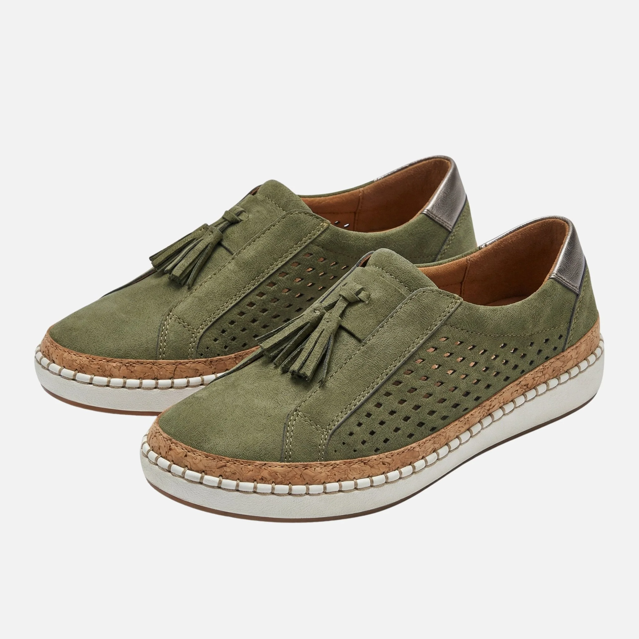 Clara | Damen Perforierte Schlüpf-Sneaker Quastendetail – Loafer Sneaker Damen - Image 9