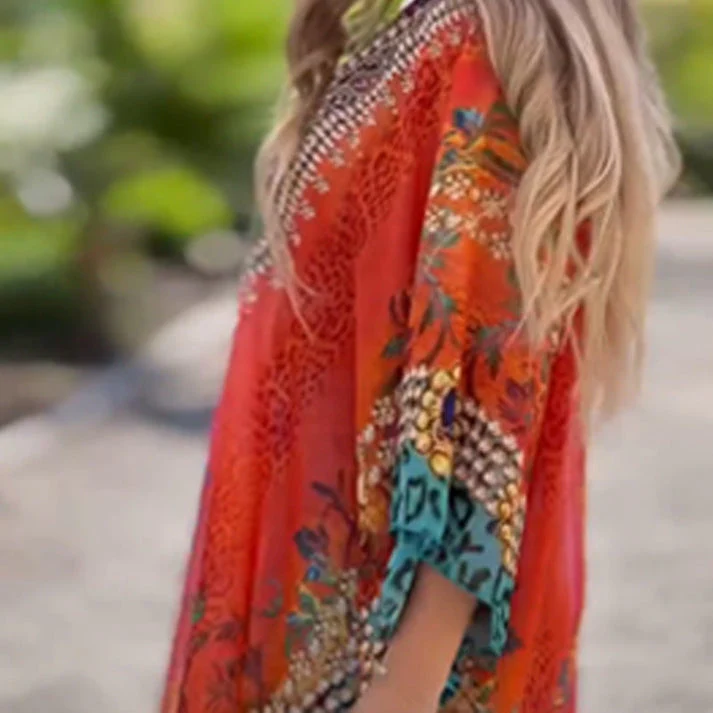 PINAR - ASYMMETRISCHES KLEID MIT V-AUSSCHNITT - Image 6