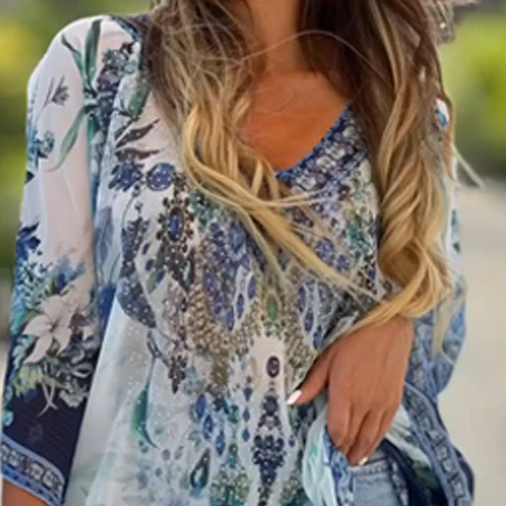 PINAR - ASYMMETRISCHES KLEID MIT V-AUSSCHNITT - Image 9