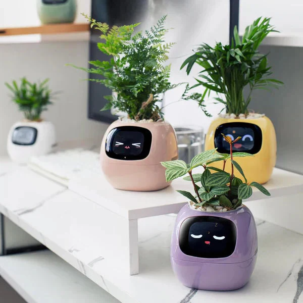 PlantPal Smart Interaktive Pflanzgefäß – KI-gesteuerte Topf mit animiertem Display und Umweltsensoren - Image 3