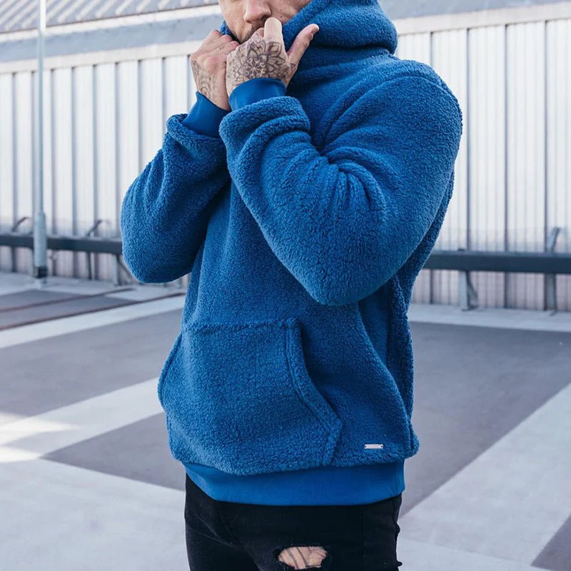 Pullover Herren Plüsch Kapuze | Warm Bequem Freizeit - Image 3