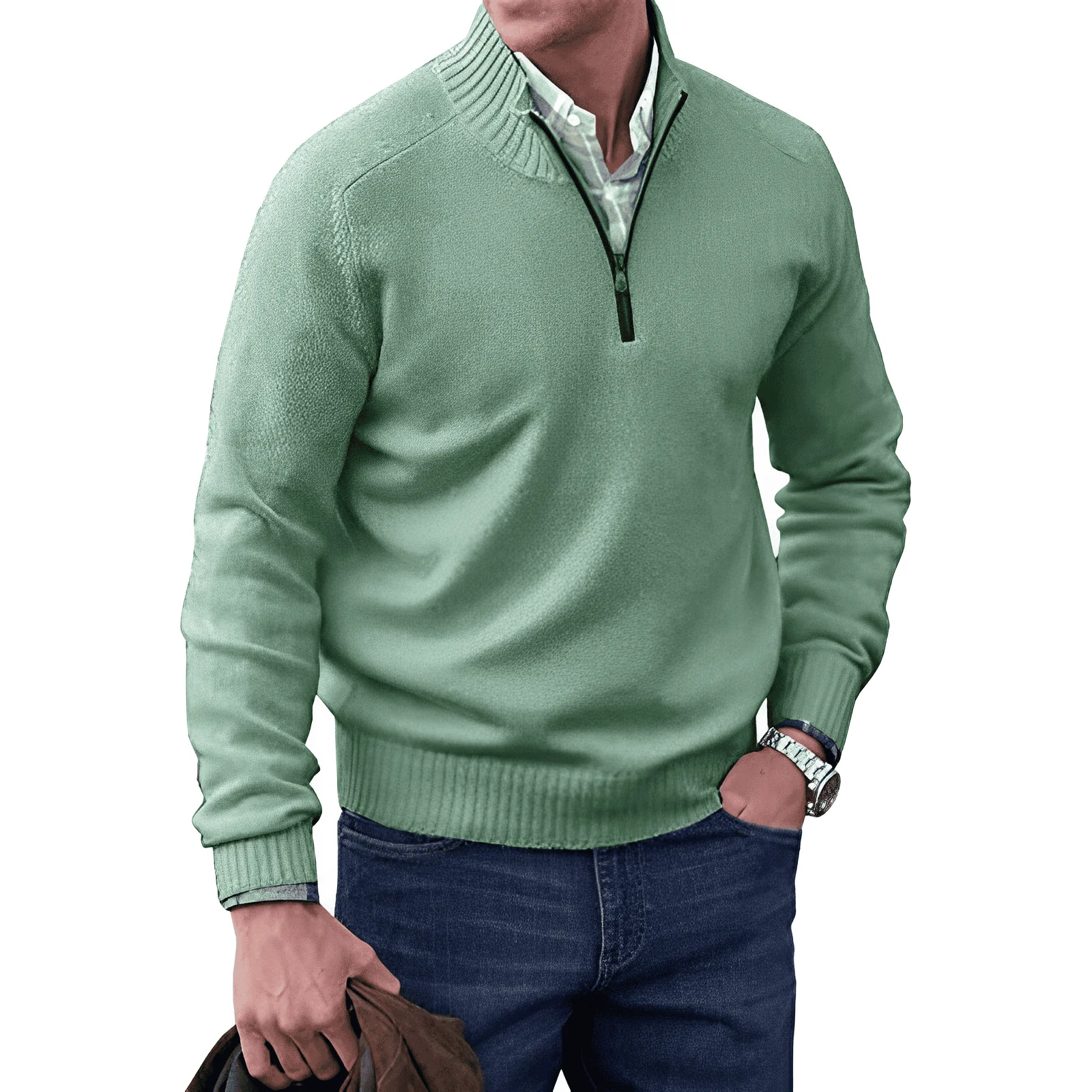 Pullover Herren Reißverschluss Winter | Warm Komfort - Image 3