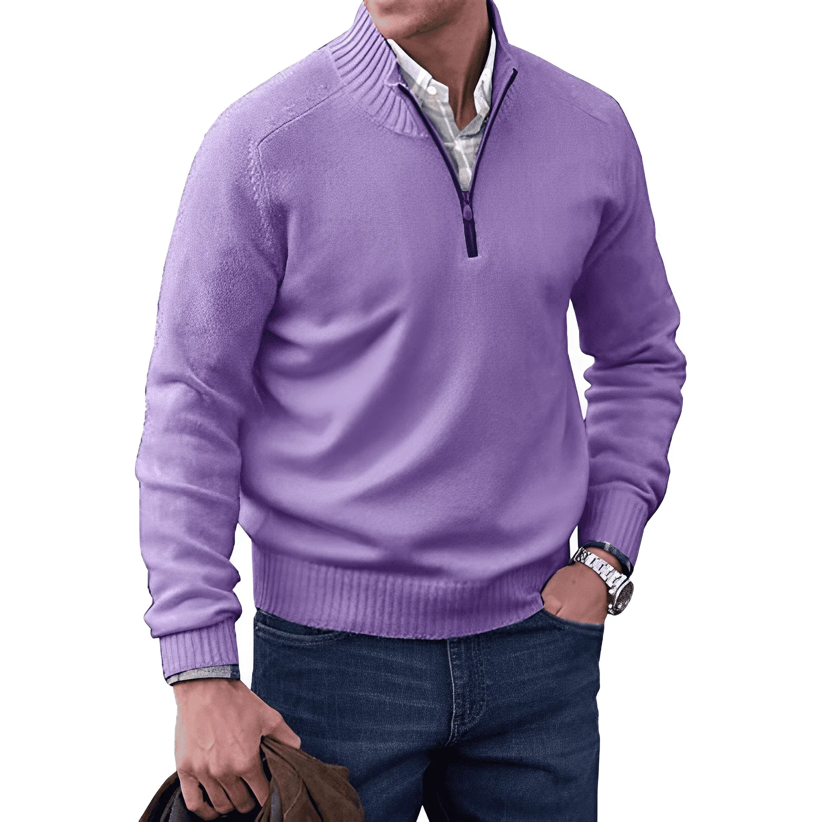 Pullover Herren Reißverschluss Winter | Warm Komfort - Image 5