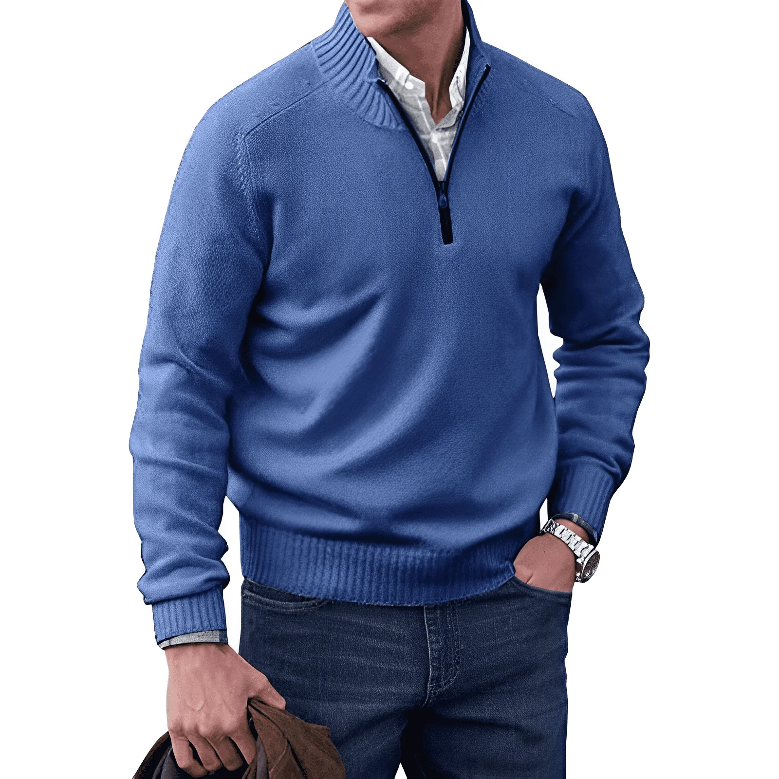 Pullover Herren Reißverschluss Winter | Warm Komfort - Image 7