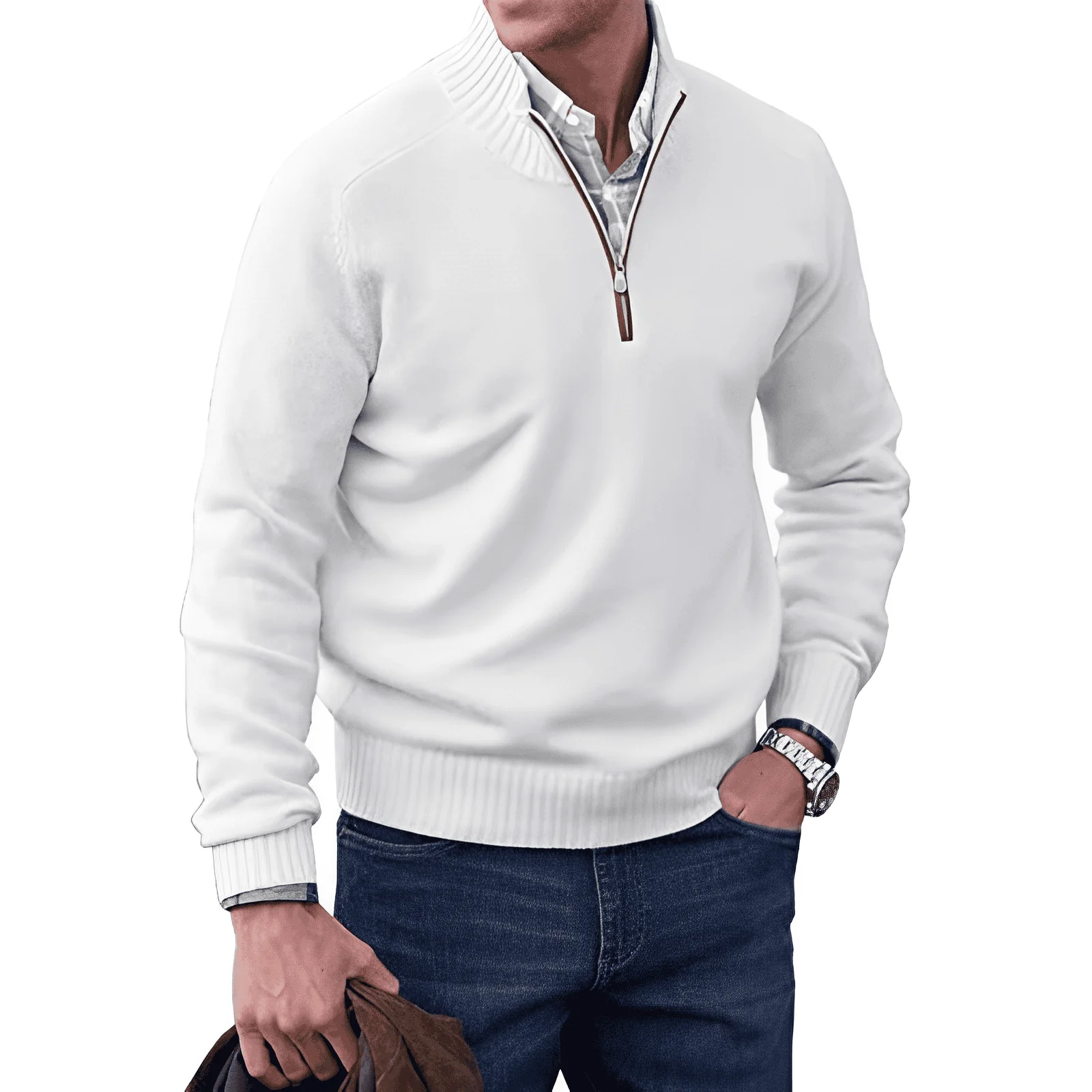 Pullover Herren Reißverschluss Winter | Warm Komfort - Image 8