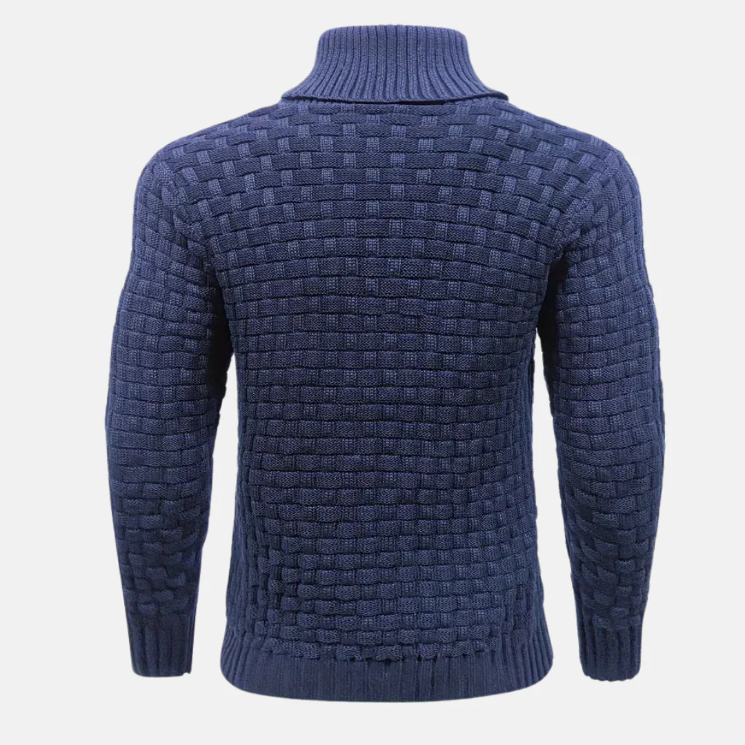 Pullover Herren Strick Mit Knopfkragen | Struktur Design - Image 2