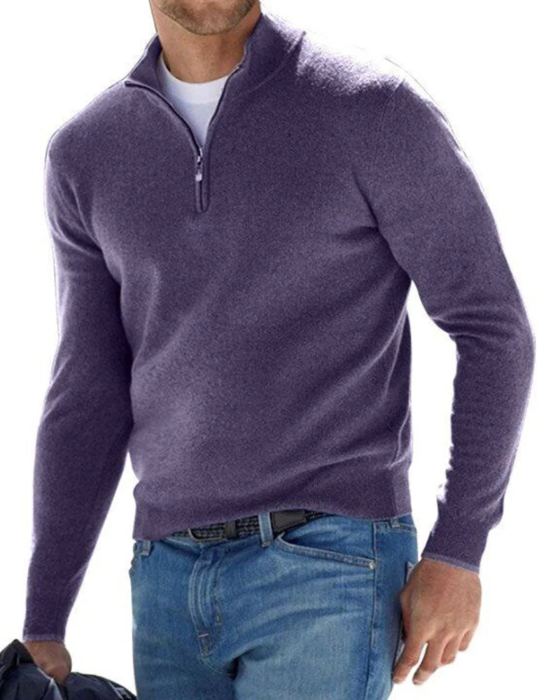 Pullover Herren Strick Reißverschluss | Alltag Komfort - Image 10