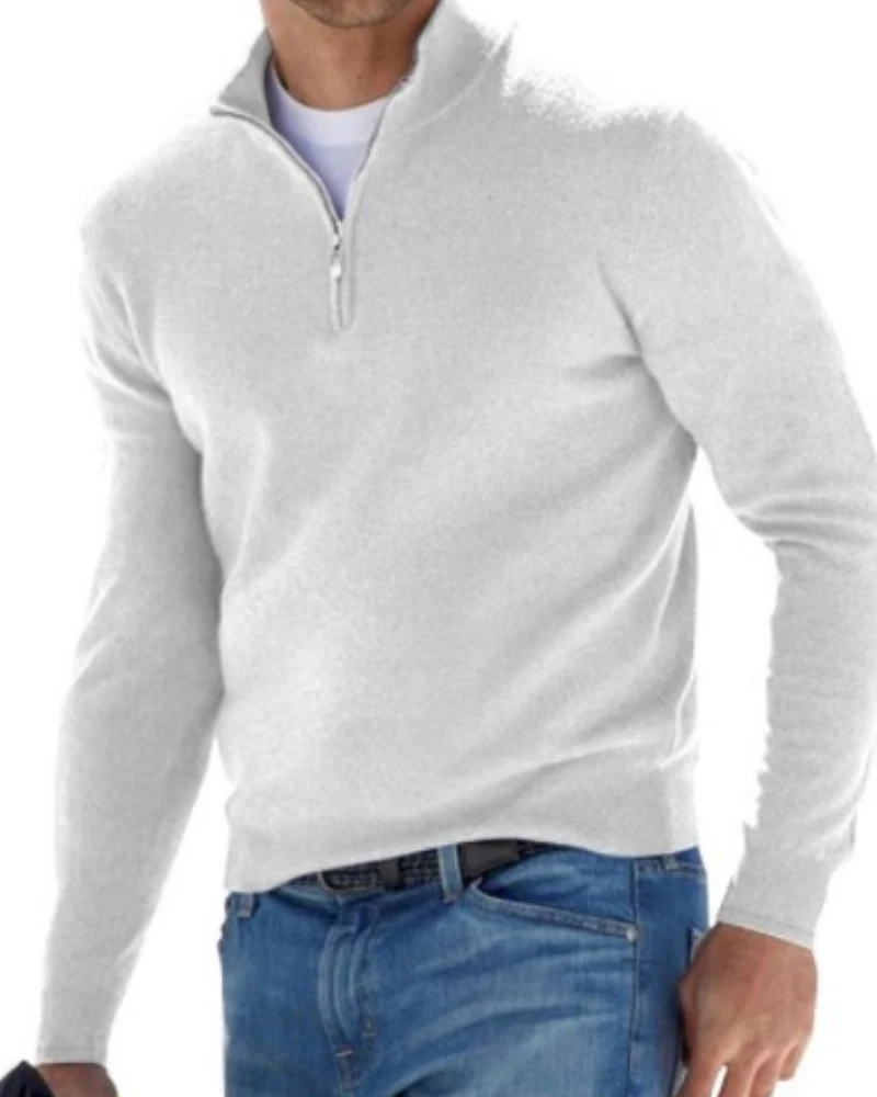 Pullover Herren Strick Reißverschluss | Alltag Komfort - Image 2