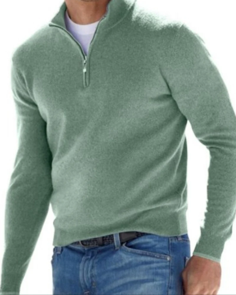 Pullover Herren Strick Reißverschluss | Alltag Komfort - Image 5