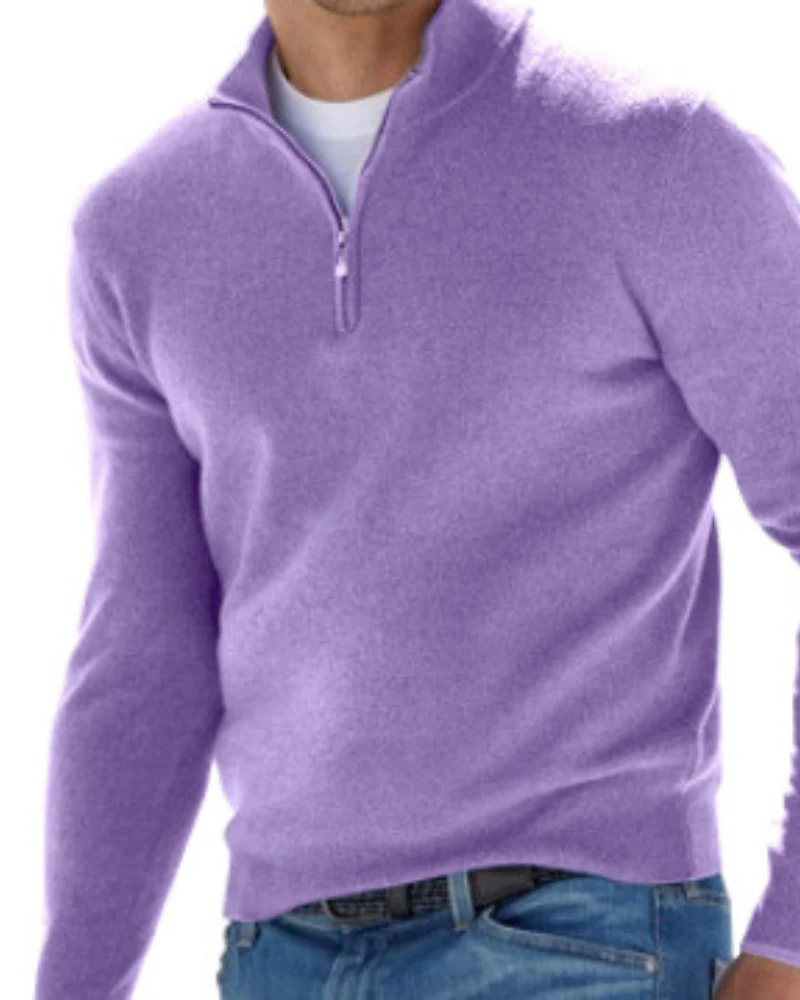 Pullover Herren Strick Reißverschluss | Alltag Komfort - Image 6