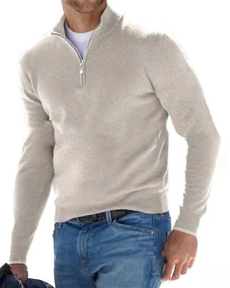 Pullover Herren Strick Reißverschluss | Alltag Komfort - Image 7