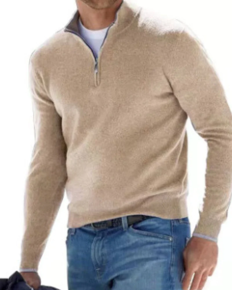 Pullover Herren Strick Reißverschluss | Alltag Komfort - Image 9