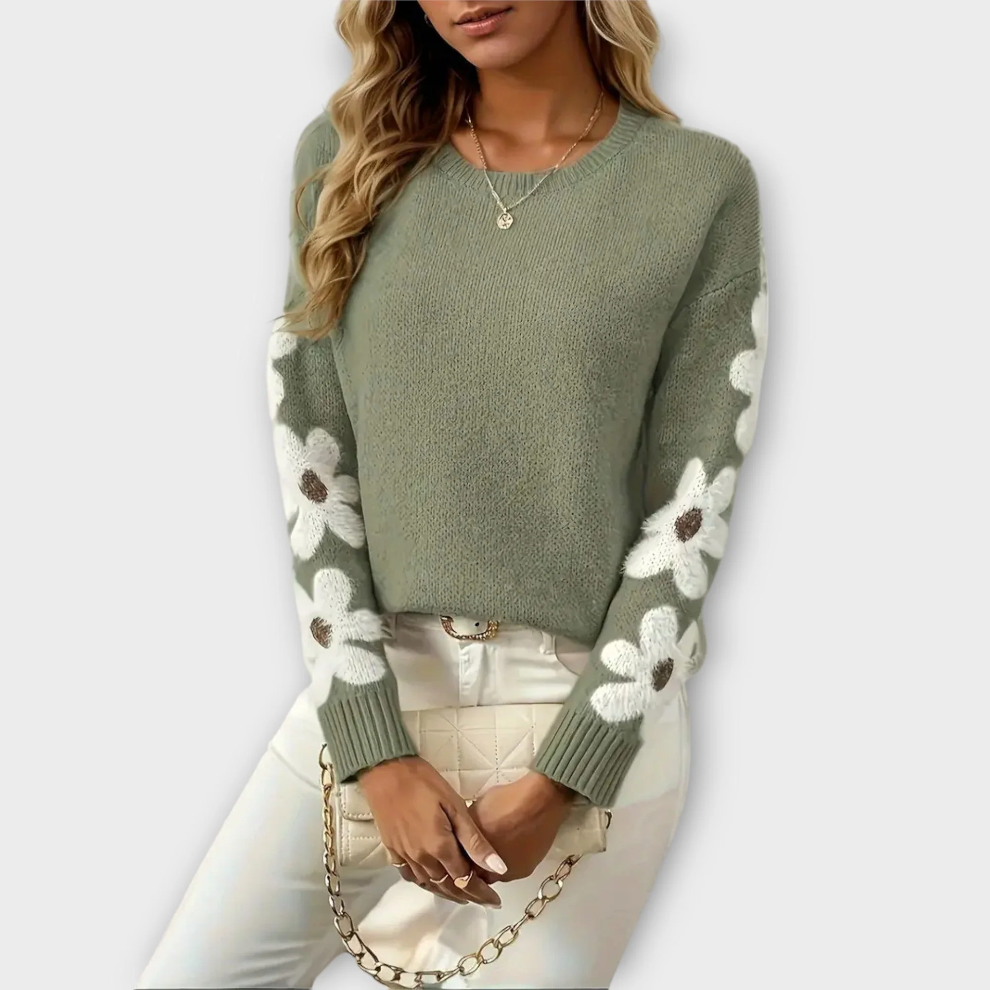 Pullover mit Blumenärmeln – frisch, verspielt und schick - Image 2
