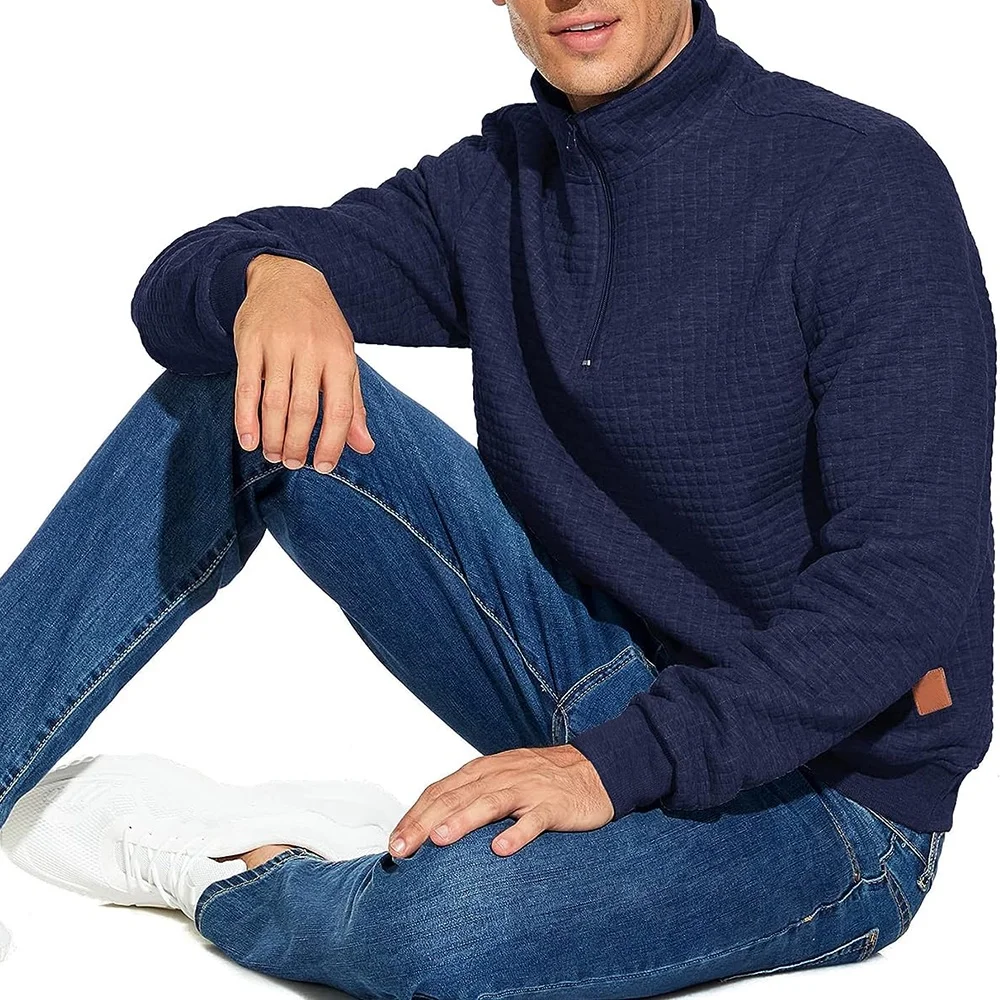 Pullover mit Reißverschluss und festem Muster - Image 3