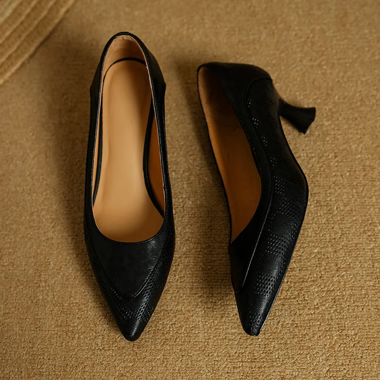 Pauline | Damen Leder Pumps Spitze Zehenpartie – Echte Leder Pumps Elegant 2026 - Image 11