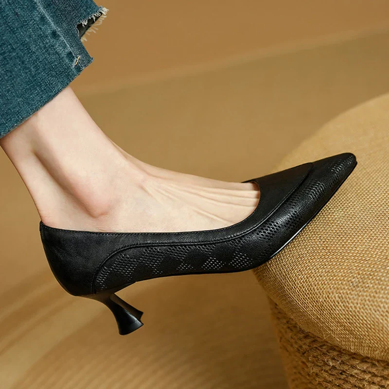Pauline | Damen Leder Pumps Spitze Zehenpartie – Echte Leder Pumps Elegant 2026 - Image 15