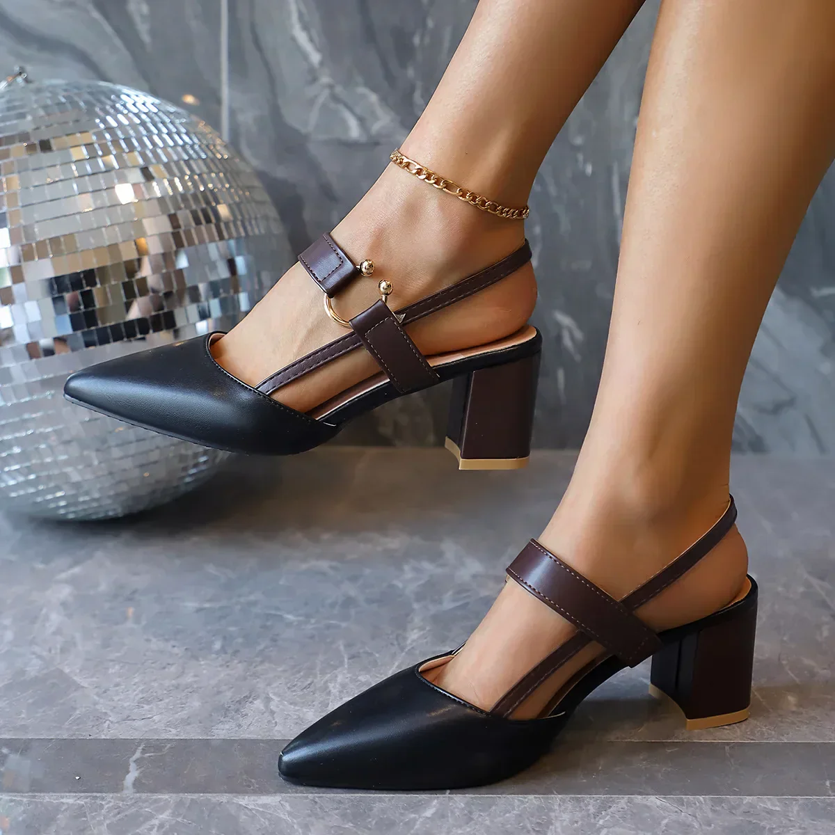 Ottilie | Damen Pumps Slingback Blockabsatz Spitze Zehenpartie – Slingback Pumps 2026 - Image 5