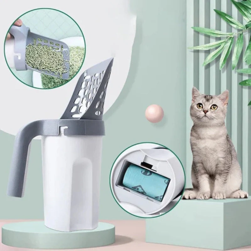 PurrScoop – Selbstreinigendes Katzenklo mit integriertem Spender für Mülltüten - Image 2