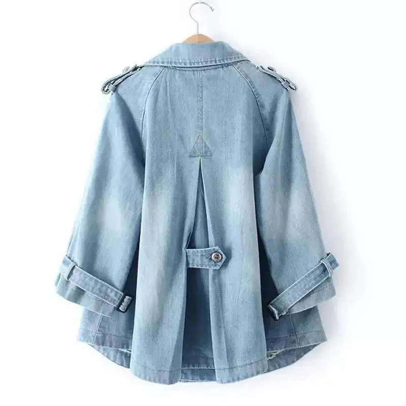 QUEENA – JEANSJACKE MIT DOPPELKNOPFLEISTE