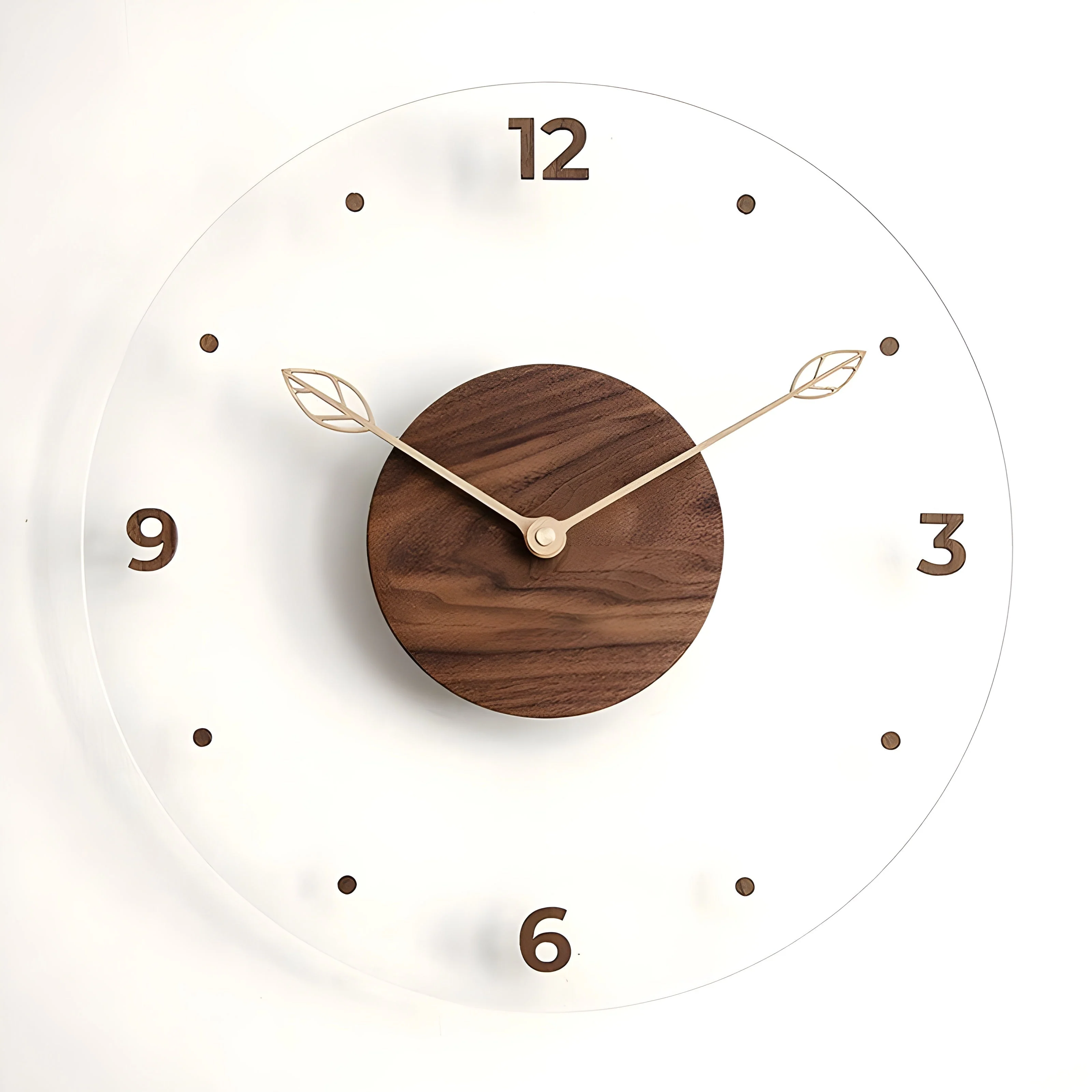 QuietWood – Minimalistische, geräuschlose Wanduhr mit schlichtem Design für jeden Raum