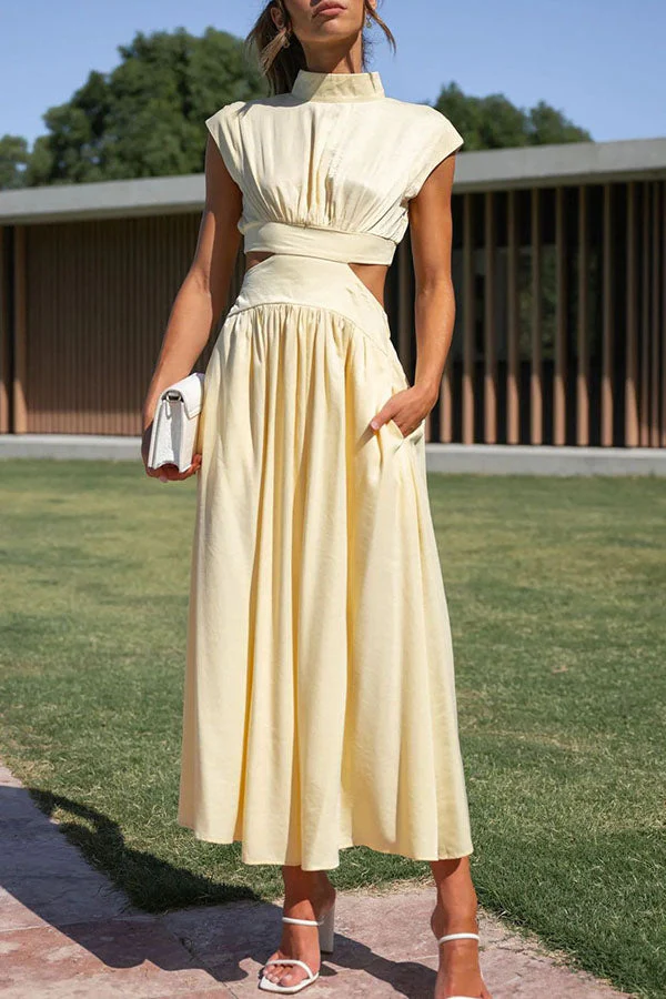 Quincy | Midi-Kleid mit Cut-Out und Taschen - Image 23