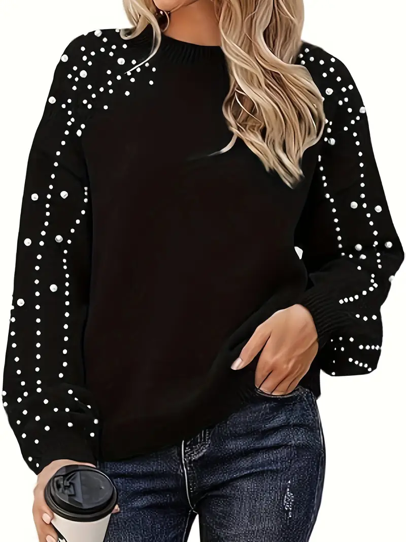 Quinlee – Langärmeliger Strick Pullover Mit Rundhalsausschnitt - Image 2